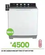 Fair Price Defy 18Kg T/T WHT W/Machine DTT180 22-281 offer