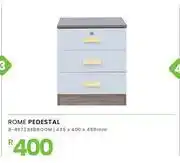 Fair Price Rome Bedroom Pedestal 495 x 400 x 450mm 8-497 offer