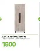 Fair Price Bursa Bedroom 2 Door Wardrobe 700 x 460 x 1905mm 1-257 offer