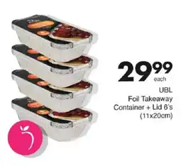 Save Hyper UBL Foil Takeaway Container + Lid offer