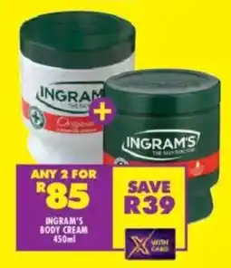 Shoprite Ingram's body cream offer