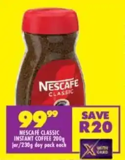 Shoprite Nescafe classic instant coffee jar/ doy pack offer