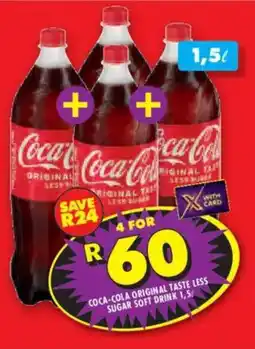 Shoprite Coca-cola original taste less sugar soft drink offer