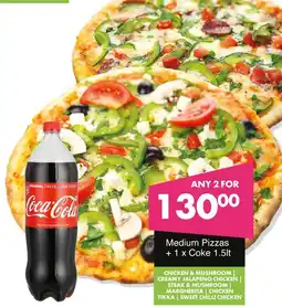 Save Hyper Medium Pizzas + Coke offer