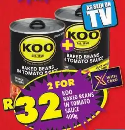 Shoprite Koo baked beans in tomato sauce offer