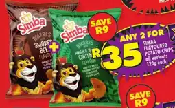 Shoprite Simba flavoured potato chips offer