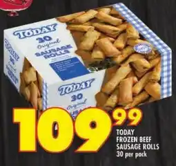 Shoprite Today frozen beef sausage rolls offer