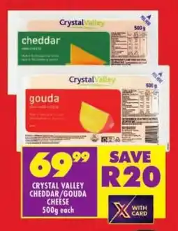 Shoprite Crystal valley cheddar/ gouda cheese offer