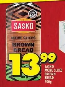 Shoprite Sasko more slices brown bread offer