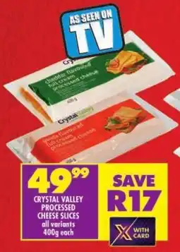 Shoprite Crystal valley processed cheese slices offer