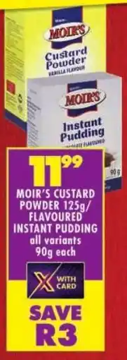 Shoprite Moir's custard powder/ flavoured instant pudding offer