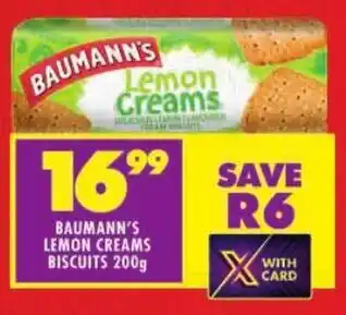 Shoprite Baumann's lemon creams biscuits offer