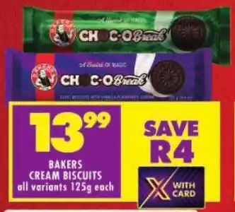 Shoprite Bakers cream biscuits offer
