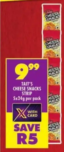 Shoprite Tait's cheese snacks strip offer