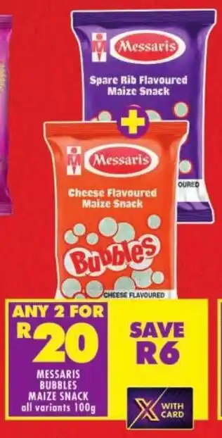 Shoprite Messaris bubbles maize snack offer