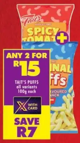 Shoprite Tait's puffs offer