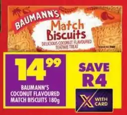 Shoprite Baumann's coconut flavoured match biscuits offer