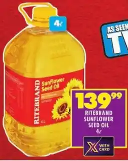 Shoprite Ritebrand sunflower seed oil offer