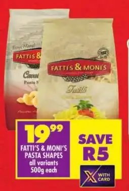 Shoprite Fatti's & moni's pasta shapes offer
