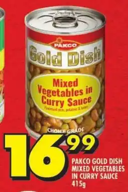 Shoprite Pakco gold dish mixed vegetables curry sauce offer