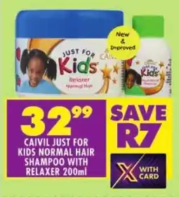 Shoprite Caivil just for kids normal hair shampoo with relaxer offer