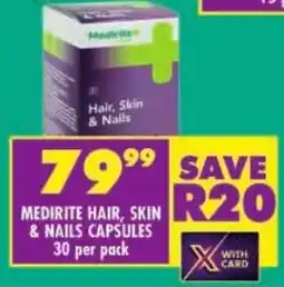 Shoprite Medirite hair, skin & nails capsules offer