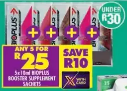 Shoprite Bioplus booster supplement sachets offer