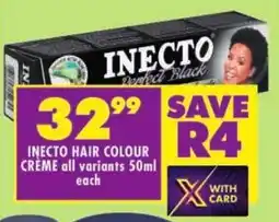 Shoprite Inecto hair colour creme offer