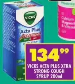 Shoprite Vicks acta plus xtra strong cough syrup offer