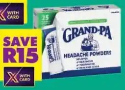 Shoprite Grandpa headache powders offer