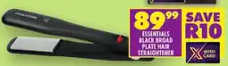 Shoprite Essentials black broad plate hair straightener offer