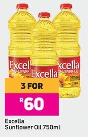 Game Excella Sunflower Oil-For 3 x 750ml offer