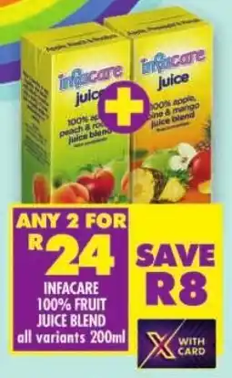 Shoprite Infacare 100% fruit juice blend offer