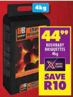 Shoprite Bushbaby briquettes offer