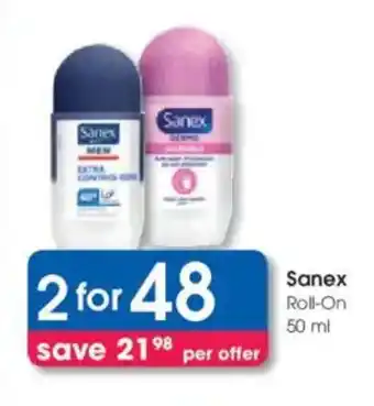 Clicks Sanex Roll-On offer