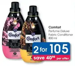 Clicks Comfort Perfume Deluxe Fabric Conditioner offer