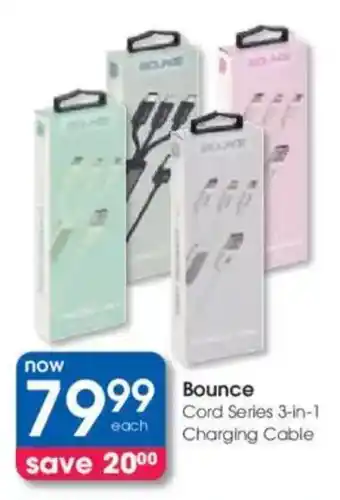 Clicks Bounce Cord Series 3-in-1 Charging Cable offer