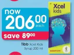 Clicks Tibb Xcel Kids Syrup offer