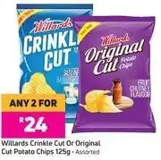 Game Willards Crinkle Cut Or Original Cut Potato Chips-For Any 2 x 125g offer