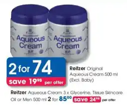 Clicks Reitzer Original Aqueous Cream offer