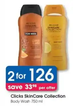 Clicks Clicks SkinCare Collection Body Wash offer