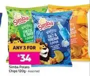 Game Simba Potato Chips-For Any 3 x 120g offer