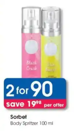Clicks Sorbet Body Spritzer offer