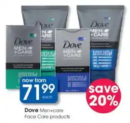 Clicks Dove Men+care Face Care products offer
