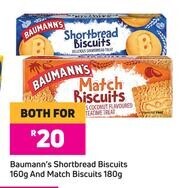 Game Baumann's Shortbread Biscuits 160g & Match Biscuits 180g-For Both offer