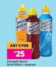 Game Energade Sports Drink-For Any 3 x 500ml offer