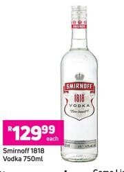Game Smirnoff 1818 Vodka-750ml Each offer