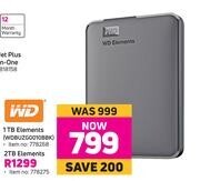 Game WD 1TB Elements WDBUZG0010BBK offer
