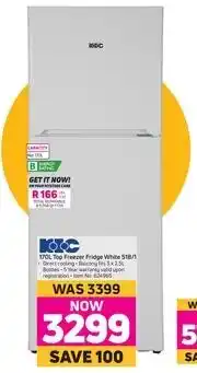 Game KIC 170Ltr Top Freezer Fridge (White) 518/1 offer