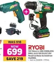 Game Ryobi 12V 10mm LI-ION Cordless DRILL HLD-120 PLUS 3.6V Nicad Cordless Screwdriver Hsd360L offer